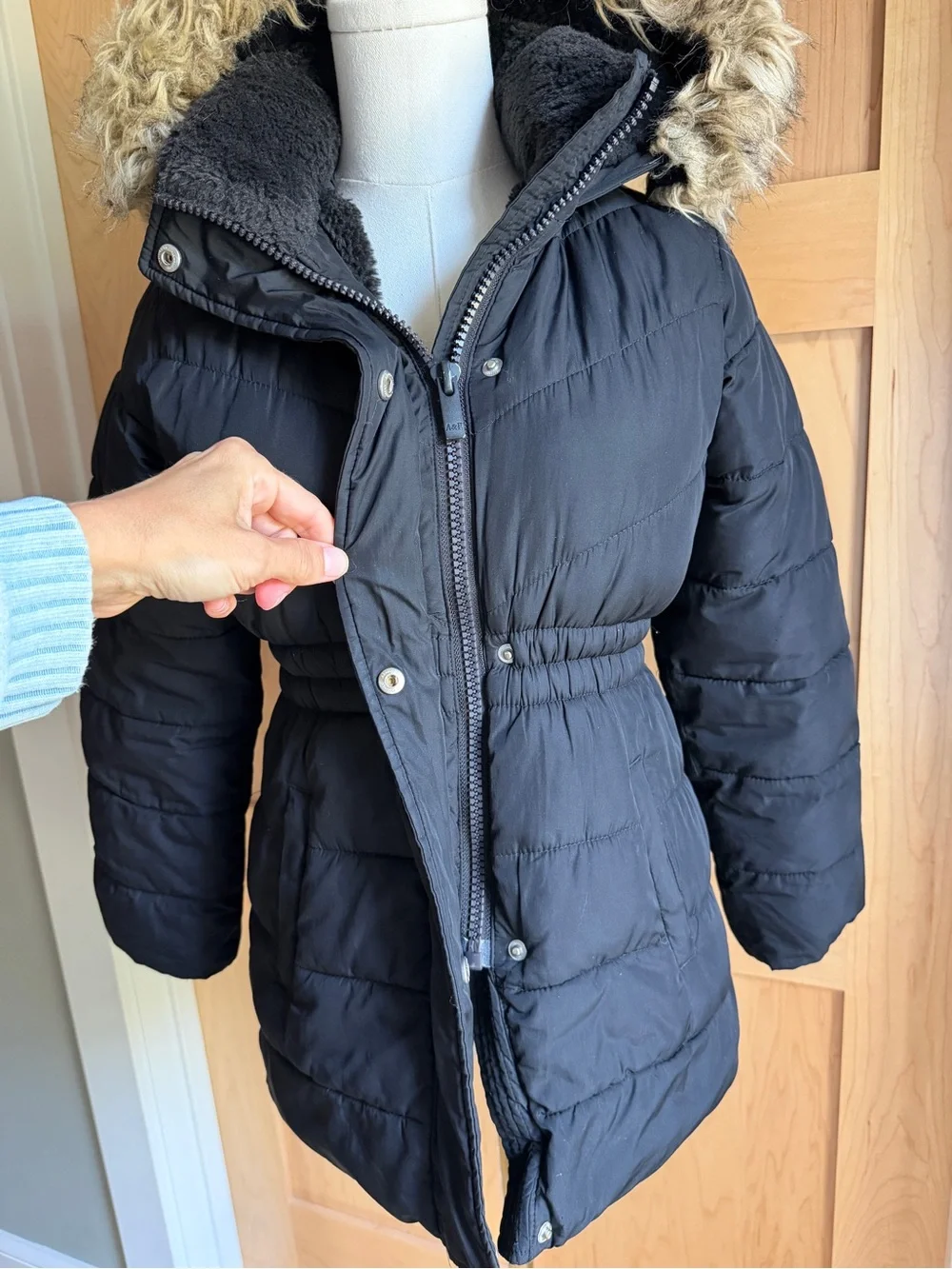 Abercrombie kids quilted winter puffer coat | size 9/10